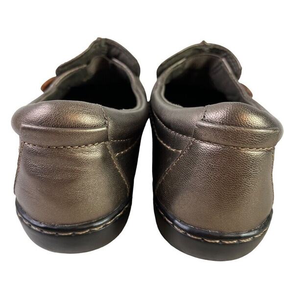 Clarks Collection Womens Un Loop Bronze Leather Loafers Flats Casual Shoes 9.5 N - Picture 11 of 16